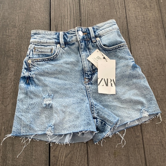 Zara Shorts Zara Womens Denim Jean Shorts High Waisted Nwt Size